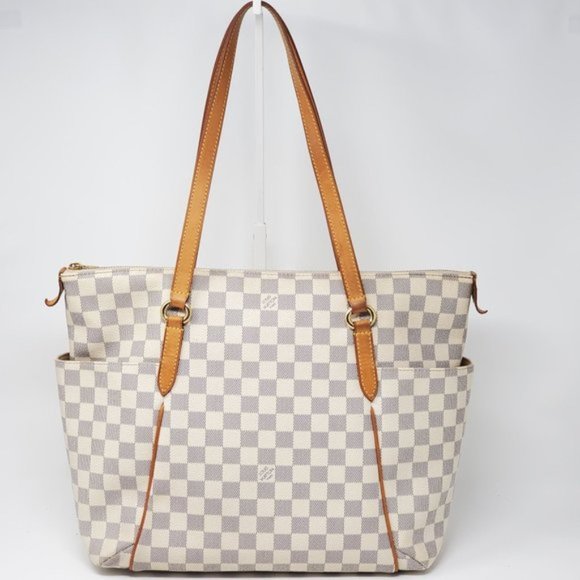 Auth Louis Vuitton Totally MM Damier Azur Tote Bag - Picture 3 of 16